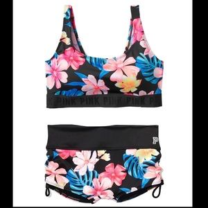 Pink Gym to Swim Sports Bra & Shortie